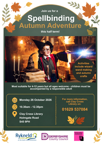 View the flyer for the Spellbinding Autumn Adventure event